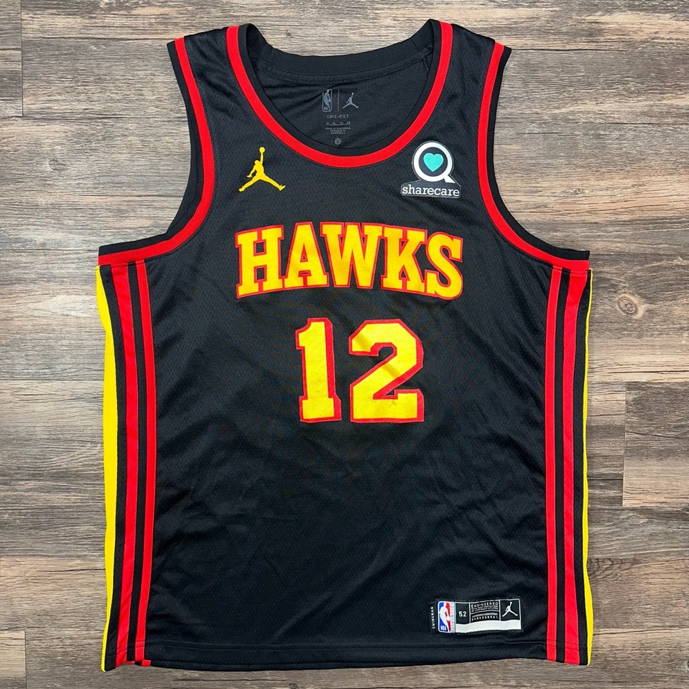 Atlanta Hawks Hunter Jordan Nike Authentic Jersey NBA Basketball Swingman 52 XL